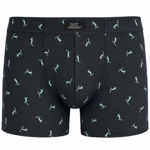 Set boxershort microvezel Ski zwart
