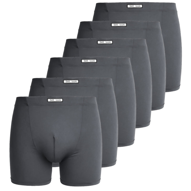 Boxershorts microvezel SET  6 x antraciet