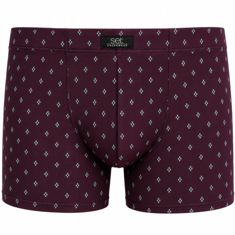 Set boxershort microvezel Tie bordeaux