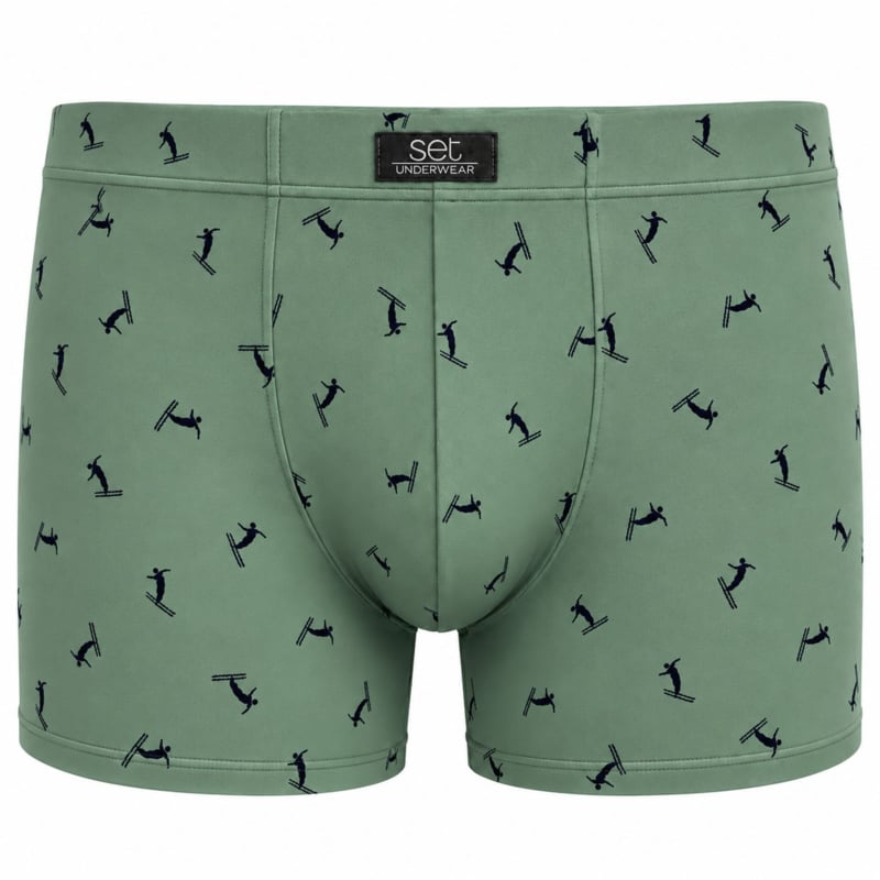 Set boxershort microvezel Ski groen