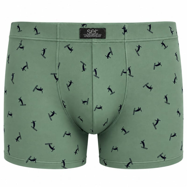 Set boxershort microvezel Ski groen