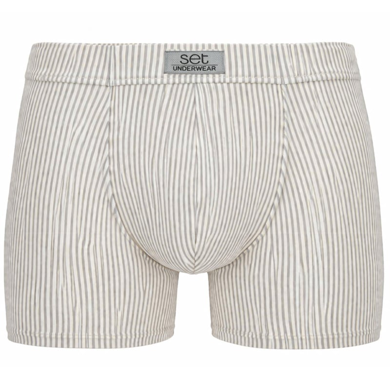 Boxershort stretch katoen grijs gestreept