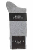 Heren sokken Falke happy 6-paar grijs