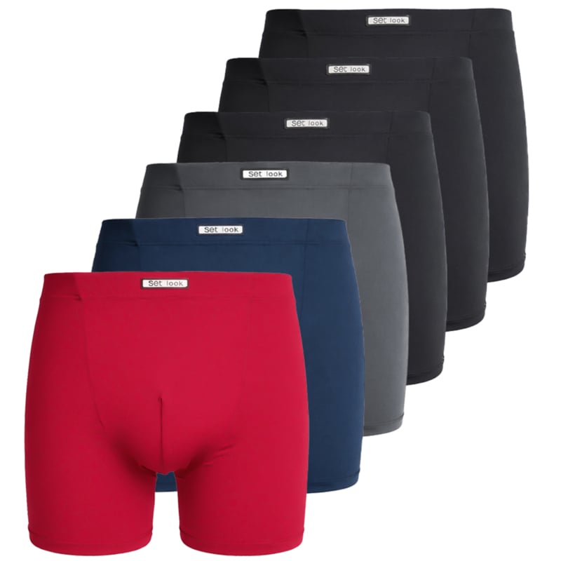 Boxershorts 1878 microvezel  SET 3 x zwart en 3 kleurtinten