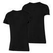 Bamboo T-shirts met V-hals 2-pack zwart
