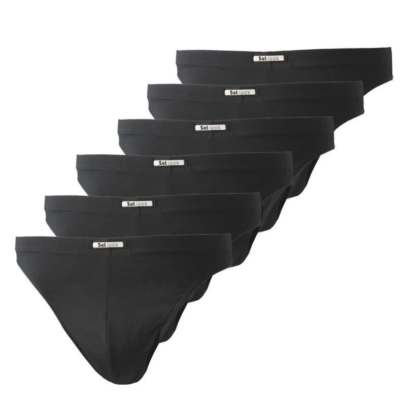 String merk SET microvezel zwart 6-pack