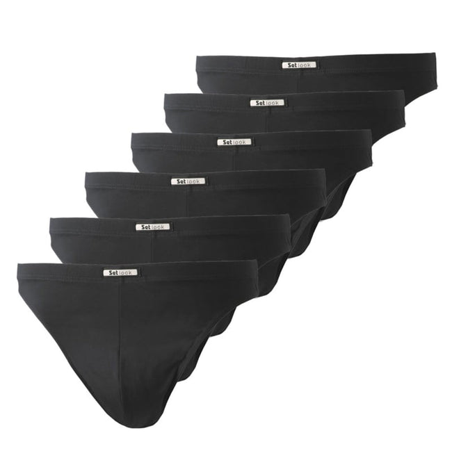 String merk SET microvezel zwart 6-pack