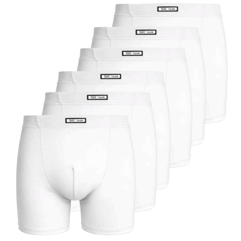Boxershorts microvezel SET 6-pack wit
