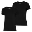 Bamboo T-shirts met V-hals 2-pack zwart