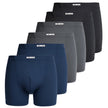 Boxershorts microvezel SET 2 x D.grijs 2 x D.blauw 2 x zwart