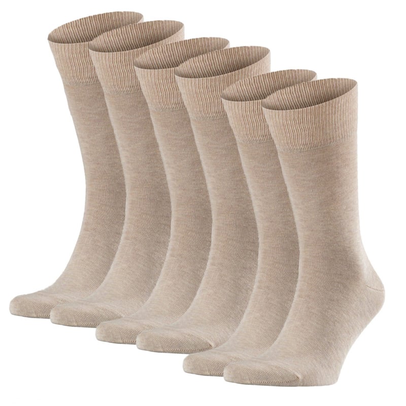 Heren sokken Falke happy 6-paar beige