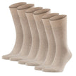 Heren sokken Falke happy 6-paar beige