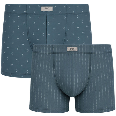 Set boxershort Lot 2-pack stripes azul