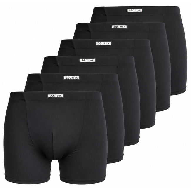 Boxershorts microvezel SET 6-pack zwart