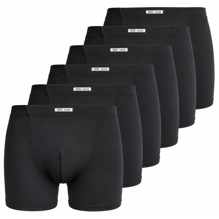 Boxershorts microvezel SET 6-pack zwart