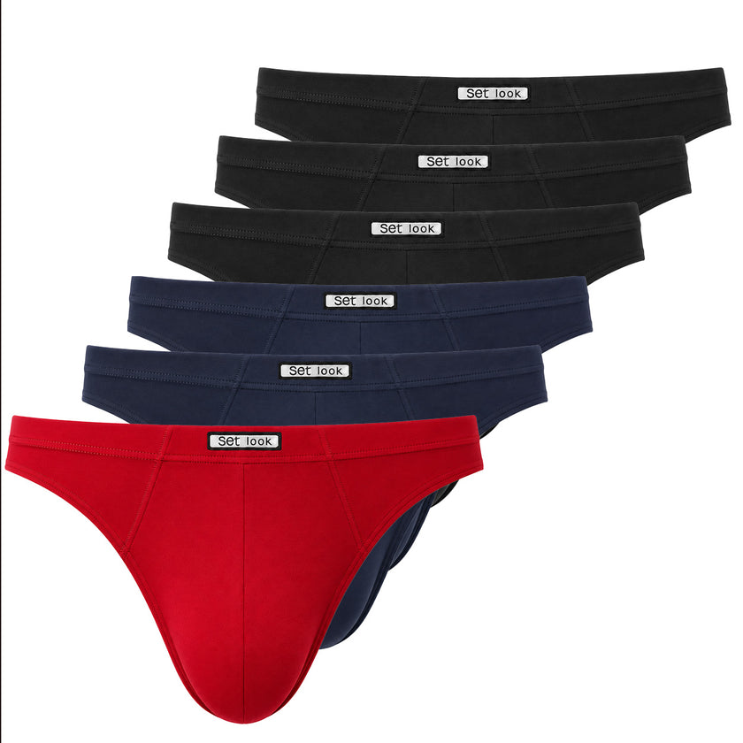 String merk SET  microvezel 6-pack zwart-rood-blauw