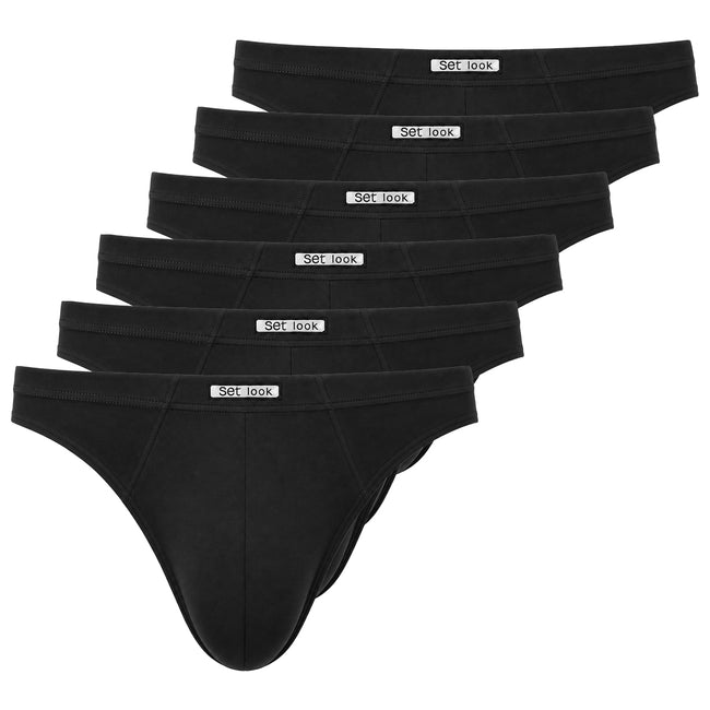 String merk SET microvezel zwart 6-pack