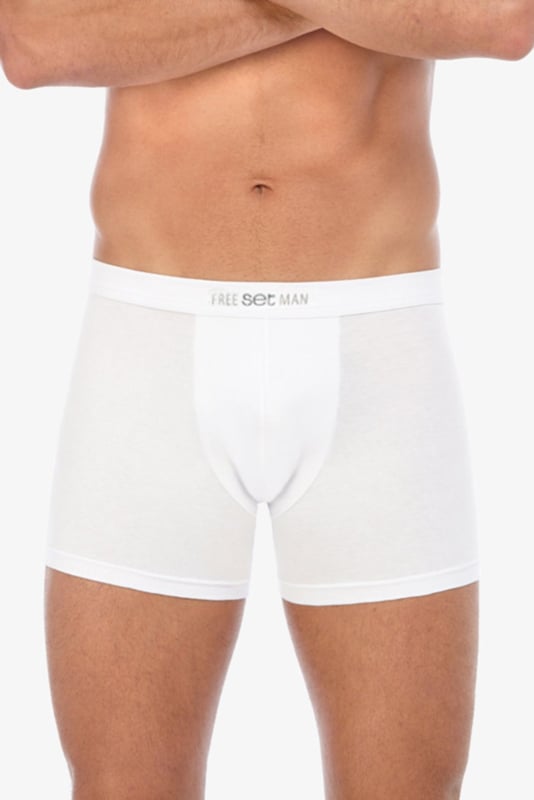 Boxershort Set stretch katoen wit