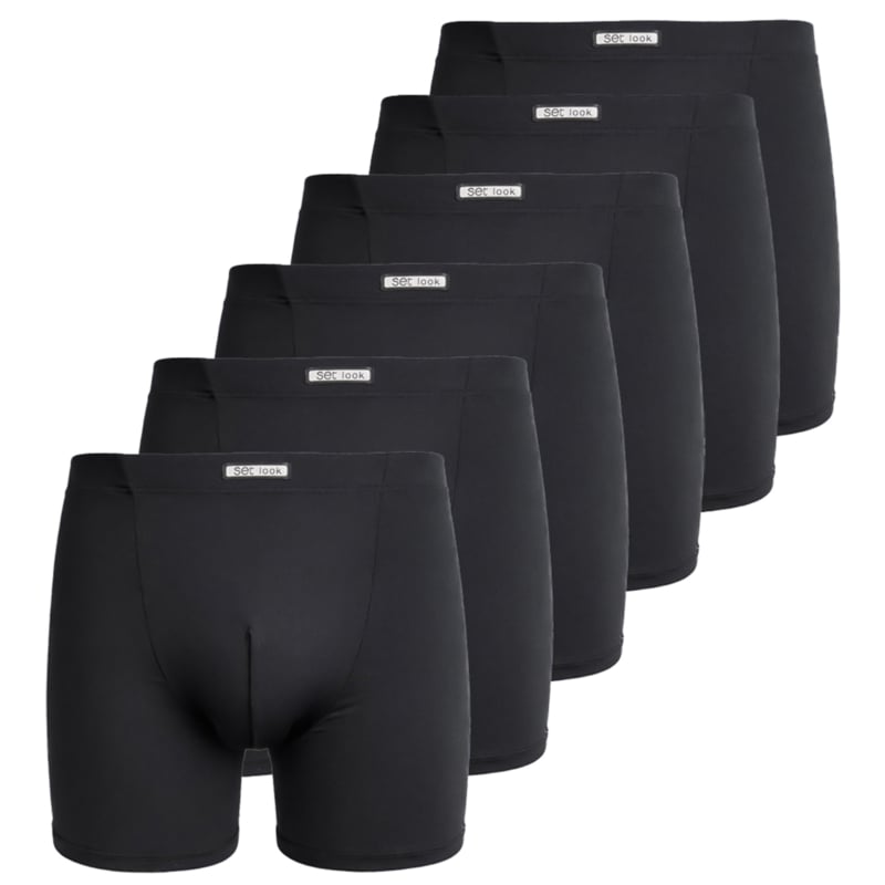 Boxershorts microvezel SET 6-pack zwart