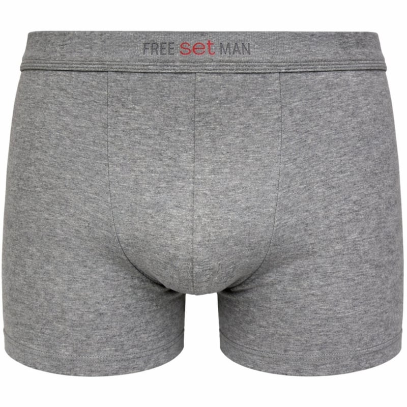 Boxershort Set stretch katoen grijs