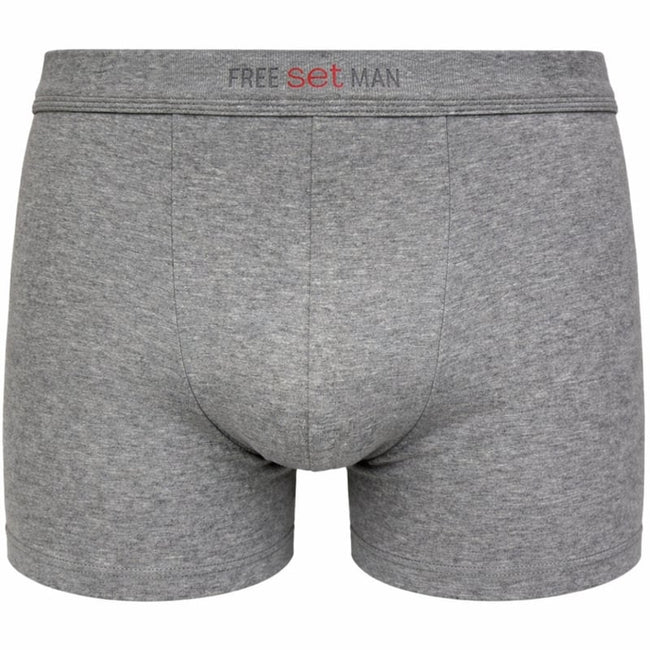 Boxershort Set stretch katoen grijs