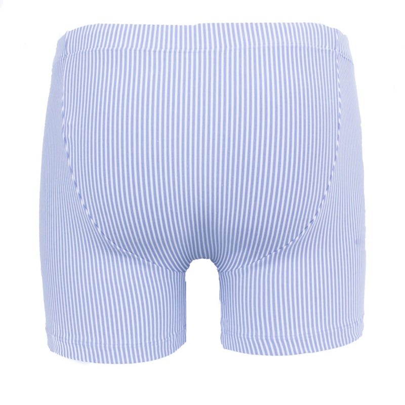 Boxershort stretch katoen Blauw-Grijs streep